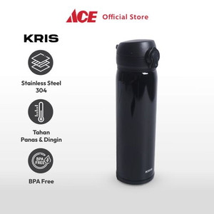 Ace - Kris 500 Ml Botol Vacuum Flask Shiny - Hitam