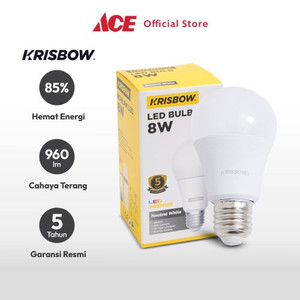 Ace - Krisbow Premier Bohlam Led 8 Watt Natural White - Putih