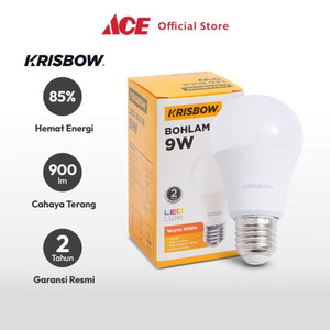 Ace - Krisbow Lumi Bohlam Led 9 Watt 900 Lm Warm White - Kuning