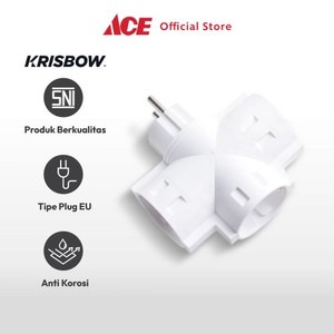 Ace - Krisbow Stop Kontak T Tiga Arah Round