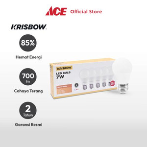 Ace - Krisbow Set 5 Pcs Lumi Bohlam Led 7 Watt - Warm White