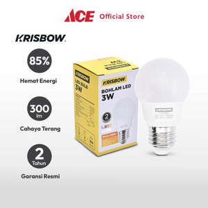 Ace - Krisbow Lumi Bohlam Led 3 Watt - Warm White