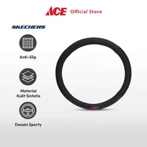 Ace - Skechers Sarung Stir Mobil Knit Series - Hitam