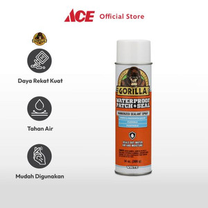 Ace - Gorilla 141 Ml Lem Semprot Waterproof Patch & Seal - Putih