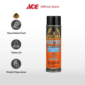 Ace - Gorilla 473 Ml Lem Semprot Waterproof Patch & Seal - Hitam