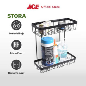 Ace - Stora Rak Dinding Kamar Mandi 2 Tingkat