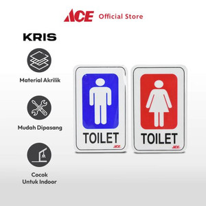 Ace - Kris 10x16 Cm Stiker Anodized Akrilik Toilet Pria Dan Wanita