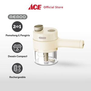 Ace - Memoo Alat Penggiling Bumbu Mini 2 In 1 - Putih