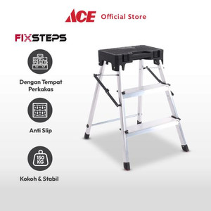 Ace - Fixsteps 65.4 Cm Tangga Lipat Aluminium 3 Steps