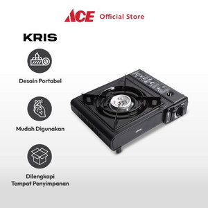 Ace - Kris Kompor Gas Portable Dengan Case - Hitam