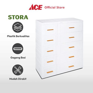 Ace - Stora Laci Pakaian 5 Tingkat Big & Small - Putih Nordic