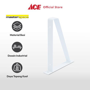 Ace - Masterspace 17 Cm Bracket Rak Dinding Industrial - Putih