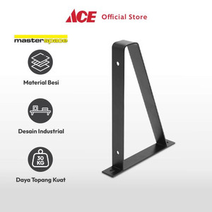 Ace - Masterspace 17 Cm Bracket Rak Dinding Industrial - Hitam