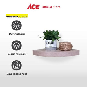 Ace - Masterspace 25 Cm Rak Dinding Sudut - Cokelat Oak