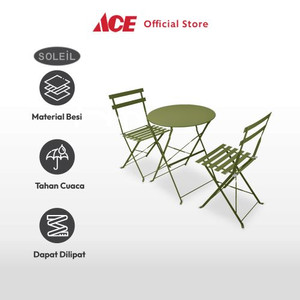 Ace - Soleil Lucio Bistro Set Kursi & Meja Teras Lipat - Hijau