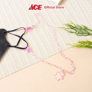 Ace - Ataru Tali Masker Chain Clear Bear - Pink