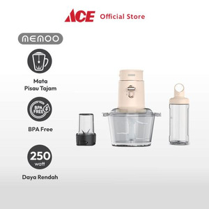 Ace - Memoo Mini Chopper Multifunction 3 In 1 - Krem