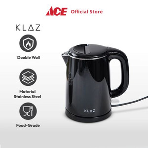 Ace - Klaz 1 Ltr Teko Listrik Double Wall - Hitam