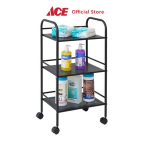 Ace - Stora 40x28.4x74 Cm Rak Troli 3 Tingkat - Hitam