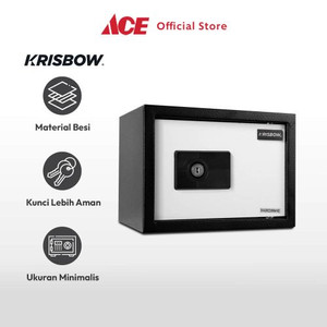 Ace Krisbow 23X17X17 cm Brankas Besi 17Ck 1/3 mm - Putih