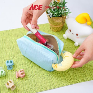 Ace - Ataru Boxy Pouch Dengan Puffy Handle - Biru/Kuning