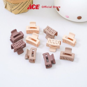 Ace - Ataru Set 10 Pcs Jepitan Rambut Kecil Rectangle - Cokelat