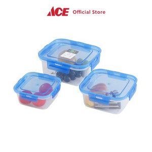 Ace - Komax Set 3 Pcs Wadah Makanan Square