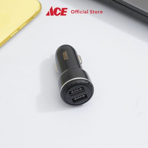 Ace - Ataru Charger Mobil Dual Port Usb 3.4 A - Hitam