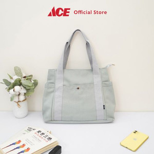 Ace - Ataru Tote Bag Kanvas - Abu-Abu