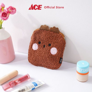 Ace - Ataru Pouch Bear Square - Cokelat