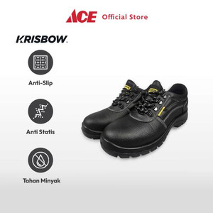 Ace - Krisbow Ukuran 39 Argon Sepatu Pengaman 4 Inci - Hitam