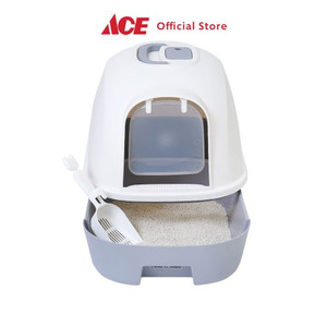 Ace - Paws N Tail Toilet Kucing Dengan Drawer - Abu-Abu