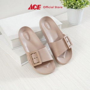 Ace - Ataru Ukuran 44 Sandal Wanita Big Buckle - Cokelat