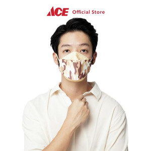 Ace - Ataru Kyou Masker Pelindung 4 Lapis Kf94 Camo - Krem Beige