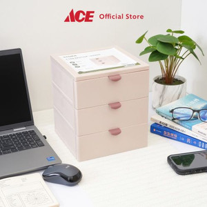 Ace - Stora Organizer Kosmetik 3 Tingkat - Krem Beige