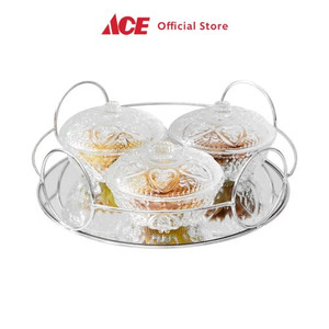 Ace Kris Set 3 Pcs Stoples Permen Kaca Dengan Nampan