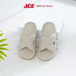 Ace - Ataru Ukuran 36/37 Sandal Slippers Thick X Strap - Krem