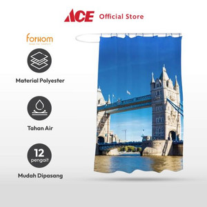 Ace - Forhom 180x180 Cm Tirai Kamar Mandi Dengan Hooks London