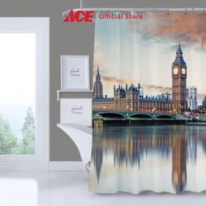 Ace - Forhom 180x180 Cm Tirai Kamar Mandi Dengan Hooks Bigben