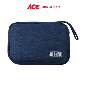 Ace - Passport Ukuran L Tas Organizer Perangkat Digital - Biru Navy