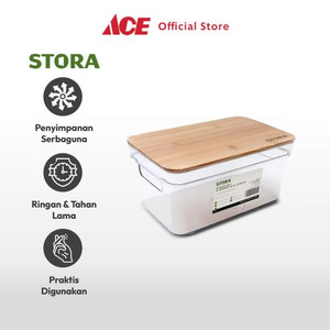 Ace - Stora 5 Ltr Kotak Penyimpanan Dengan Tutup Bambu