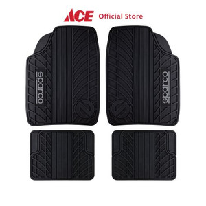 Ace - Sparco Set 4 Pcs Karpet Mobil Pvc - Hitam