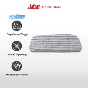 Ace - Proclean Set 2 Pcs Refill Kain Pel Microfiber Pad - Abu-Abu