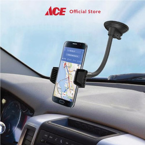 Ace - Ataru Holder Smartphone Dashboard Mobil Window Long Neck - Hitam