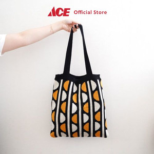 Ace - Ataru Tote Bag Rajut 2 Motif - Hitam