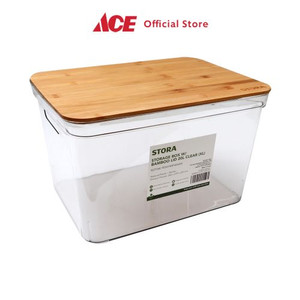 Ace - Stora 20 Ltr Kotak Penyimpanan Dengan Tutup Bambu