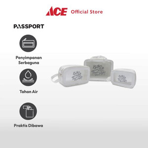 Ace - Passport Set 3 Pcs Fancy Tas Organizer Travel - Putih