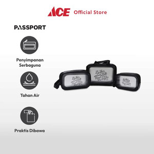 Ace - Passport Set 3 Pcs Fancy Tas Organizer Travel - Hitam