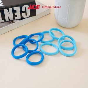 Ace - Ataru Set 10 Pcs Ikat Rambut Dengan Kotak - Biru