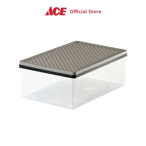 Ace - Dkw 20.4X30.9X12.4 Cm Kotak Penyimpanan Dengan Tutup - Abu-Abu